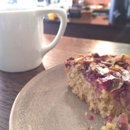 A pistachio and raspberry slice that I couldn't resist!