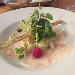 Special appetizer for spargel season. A celebration on a plate! Sturgeon carpaccio, asparagus, rhubarb, avocado, herbs, and cheesy layer. Special appetizer for spargel season. A celebration on a plate! Sturgeon carpaccio, asparagus, rhubarb, avocado, herbs, and cheesy layer.