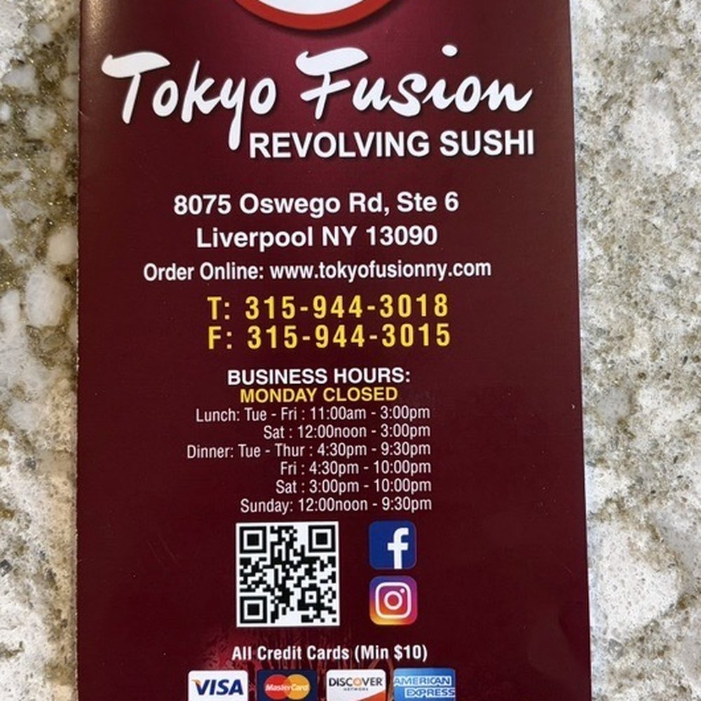 Tokyo Fusion - Menu - Sushi Bars Near Me - Liverpool, New York Tokyo Fusion - Menu - Sushi Bars Near Me - Liverpool, New York