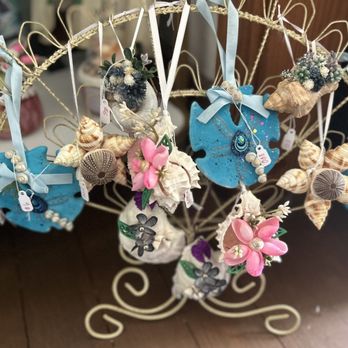 All About Art - Seashell Ornaments made by a local artist - Art Galleries Near Me - Belleview, Florida
