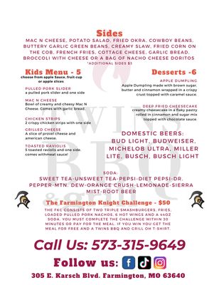 Menu photo 6 Twins BBQ And Grill Bonne Terre, MO Menu photo 6 Twins BBQ And Grill Bonne Terre, MO