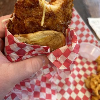 Hangry joes Hot Chicken - Medium spicy chicken sandwich - Chicken Shop Near Me - Annapolis, Maryland Hangry joes Hot Chicken - Medium spicy chicken sandwich - Chicken Shop Near Me - Annapolis, Maryland