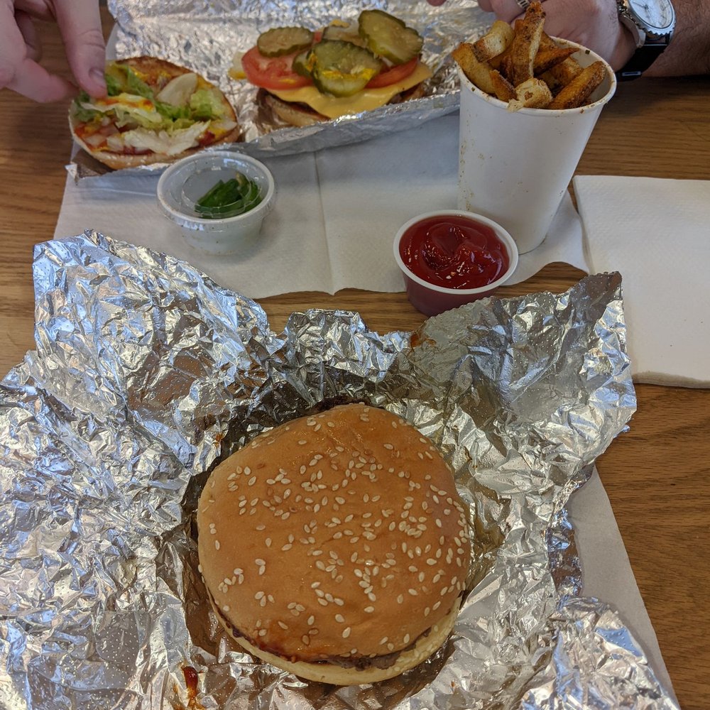 Five Guys - a hamburger, fries and ketchup - Fast Food Near Me - Ottawa, Ontario Five Guys - a hamburger, fries and ketchup - Fast Food Near Me - Ottawa, Ontario