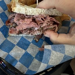 My half pastrami sandwich. Ample size.