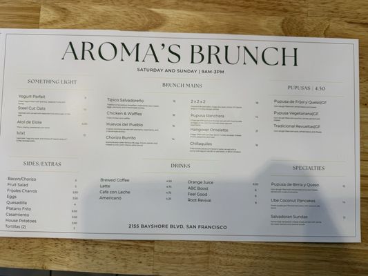 Menu photo 3 Aroma Buena Kitchen San Francisco, CA