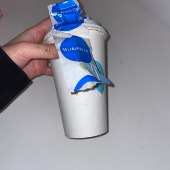 Weekends - Plastic tape for matcha latte ripped cup, sticker on the cup & pulled out/broke part of lid with it. Spill and burn alert - Breakfast & Brunch Near Me - Brooklyn, New York