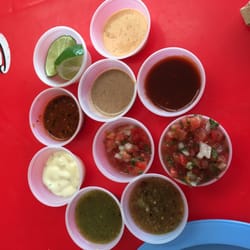 Paco Taco - Raiding the condiment bar..
