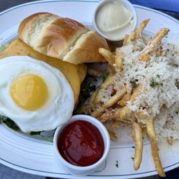 Ditka Burger with runny egg