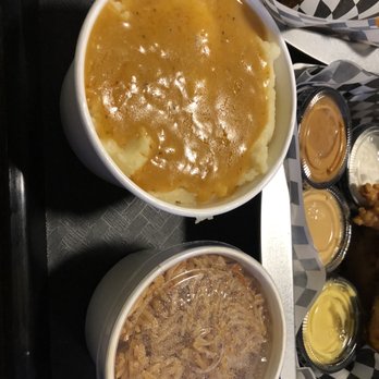 Fryd Bird - Mashed Potatoes with Homemade Sister's Chicken Gravy and Seasoned Rice. - Chicken Wings Near Me - Mesa, Arizona