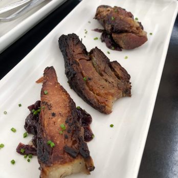Canon - Very overdone hard pork belly - Cocktail Bars Near Me - Sacramento, California