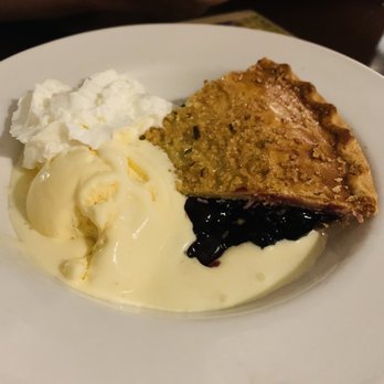 Side Street Cafe - Blueberry pie with ice cream - American Near Me - Bar Harbor, Maine Side Street Cafe - Blueberry pie with ice cream - American Near Me - Bar Harbor, Maine