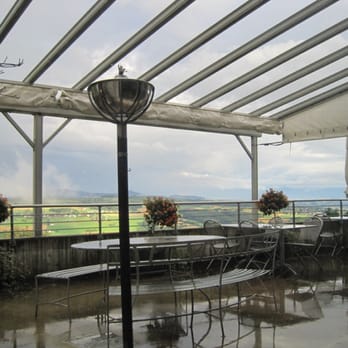 Restaurant Hasenberg - Nice view from the terrace.  Too bad it was too rainy to sit outside. - Sushi Bars Near Me - Widen, AG