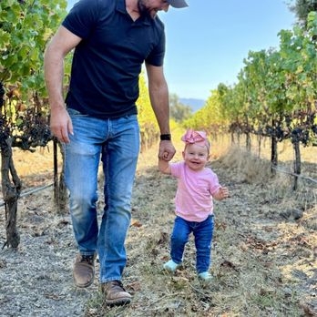 Roblar Winery - Just us walking in the open vineyard nearby. Great photo ops await. - Wineries Near Me - Santa Ynez, California Roblar Winery - Just us walking in the open vineyard nearby. Great photo ops await. - Wineries Near Me - Santa Ynez, California