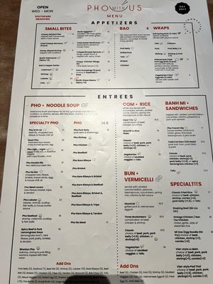 Menu photo 2 Pho With Us Austin, TX