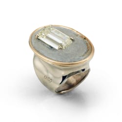 J Cotter Gallery - 14KY Ring with Diamond in Concrete