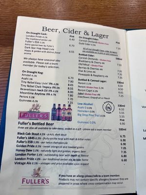 Menu photo 3 London's Pride by Fullers London, XGL Menu photo 3 London's Pride by Fullers London, XGL