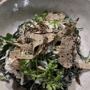 Boia De - Tagliolini Nero with King Crab and Summer Truffles - Italian Near Me - Miami, Florida Boia De - Tagliolini Nero with King Crab and Summer Truffles - Italian Near Me - Miami, Florida