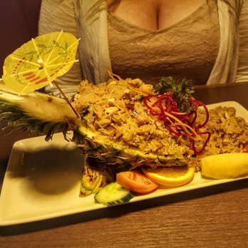 ThairoomGrand - The Royal Pineapple fried rice was excellent and the presentation was over the top. - Thai Near Me - Toronto, Ontario