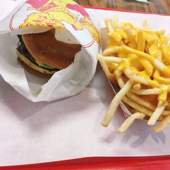 Wolfy's - Cheese burger and large cheese fries - Hot Dogs Near Me - Chicago, Illinois