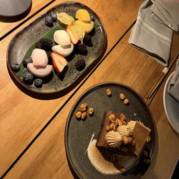 Watr at the 1 Rooftop - Mochi Chocolate Miso Cake - Japanese Near Me - Miami Beach, Florida Watr at the 1 Rooftop - Mochi Chocolate Miso Cake - Japanese Near Me - Miami Beach, Florida