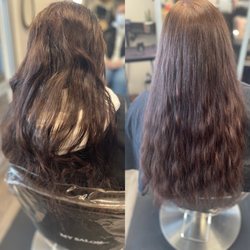 Towanna Dunn Hair Suite - Custom made wavy 24 inch I Tip hair extensions. There is only one maintenance appointment in 5-6 months