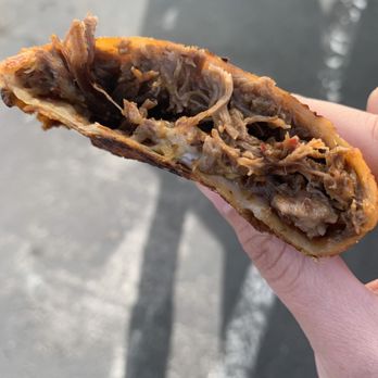Con Sabor A Mexico - Inside the quesabirria - packed with birria and gooey cheese! - Food Trucks Near Me - San Jose, California Con Sabor A Mexico - Inside the quesabirria - packed with birria and gooey cheese! - Food Trucks Near Me - San Jose, California