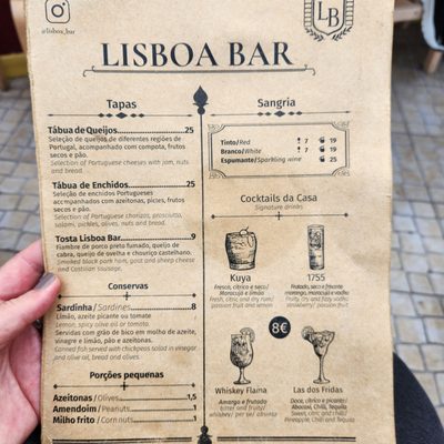 Menu photo 2 Lisboa Bar Lisbon, 11