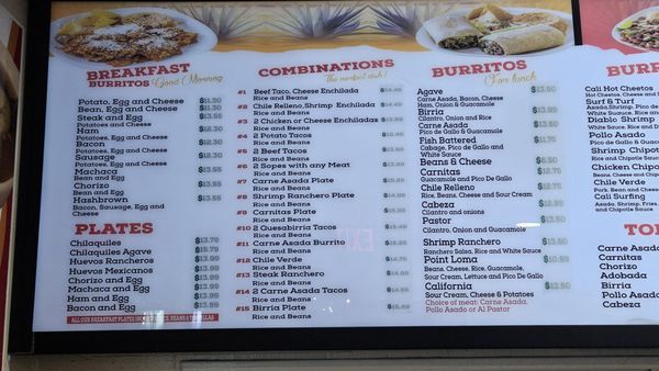 Menu photo 2 Agave Taco Shop San Diego, CA