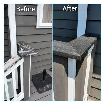 Handy Dandy Handyman - wood guard rail cap upgraded to composite, color Hawaiian charcoal - Handyman Near Me - keizer, Oregon Handy Dandy Handyman - wood guard rail cap upgraded to composite, color Hawaiian charcoal - Handyman Near Me - keizer, Oregon