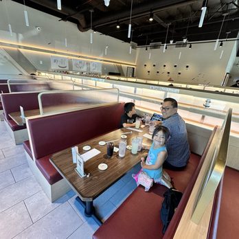 Waka Sakura - Great seating, convenient iPad ordering + QR Code on the table for the other half of the table to order simultaneously - Conveyor Belt Sushi Near Me - Irvine, California Waka Sakura - Great seating, convenient iPad ordering + QR Code on the table for the other half of the table to order simultaneously - Conveyor Belt Sushi Near Me - Irvine, California