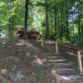 Aaron Handyman - Stairs we constructed on steep hill leading to the lake!! - Handyman Near Me