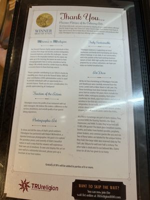 Menu photo 6 TRUreligion Pancake & Steakhouse Orem, UT Menu photo 6 TRUreligion Pancake & Steakhouse Orem, UT
