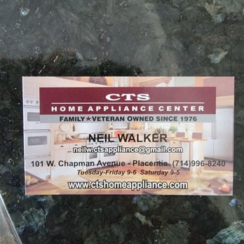 CTS Home Appliance Center - Business card - Appliances Near Me - Placentia, California CTS Home Appliance Center - Business card - Appliances Near Me - Placentia, California