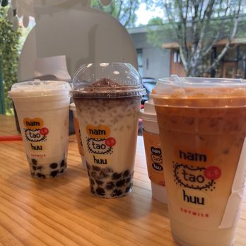 Nam Tao Huu - soymilk slush w/ boba, milo w/boba, thai tea, classic soymilk (hot) - Bubble Tea Near Me - Portland, Oregon
