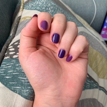 Spazio Nails - Manicure gel nails at this location. Very nice staff My technician was friendly and skilled  2 colors chosen on my own nails - Nail Salons Near Me - Scotch Plains, New Jersey