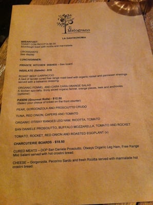 Menu photo 2 Il Melograno Northcote, VIC