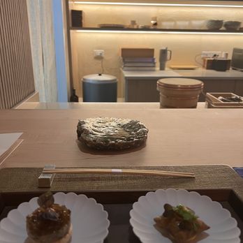 Sushi Kozy - Kanpachi, Mushroom Macaron, Umeboshi and Snow Crab, Kani Miso, Gamtae - Japanese Near Me - Dallas, Texas Sushi Kozy - Kanpachi, Mushroom Macaron, Umeboshi and Snow Crab, Kani Miso, Gamtae - Japanese Near Me - Dallas, Texas