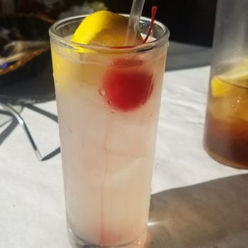 Under the Pier - Tom Collins, 2 shots according to menu $6.50, very tasty. My first ever and filled to the brim (I had a sip) - Seafood Near Me - Levittown, Pennsylvania Under the Pier - Tom Collins, 2 shots according to menu $6.50, very tasty. My first ever and filled to the brim (I had a sip) - Seafood Near Me - Levittown, Pennsylvania