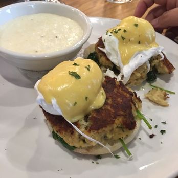 Brick & Spoon Mobile - Crab cake Benny on English muffin (was suppose to be a biscuit) - Southern Near Me - Mobile, Alabama Brick & Spoon Mobile - Crab cake Benny on English muffin (was suppose to be a biscuit) - Southern Near Me - Mobile, Alabama