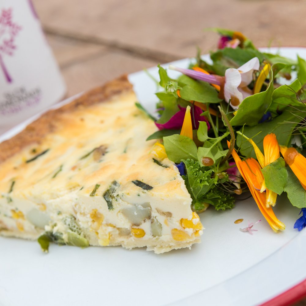 The Secret Herb Garden - Sweet Corn Quiche and Hand Picked Flower Salad - Nurseries & Gardening Near Me - Midlothian, MLN