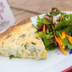 The Secret Herb Garden - Sweet Corn Quiche and Hand Picked Flower Salad