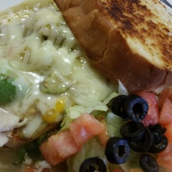 Annie's Soup Kitchen - Open face hot turkey, cheese, chile avocado sandwich!