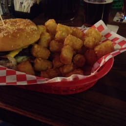 Bacon Cheese Burger and Tots! Delicious
