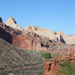 Fremont River Trail - View only from partway up, looking back at campground