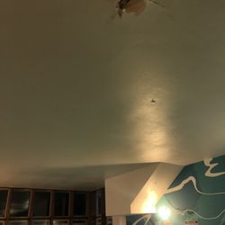 Adobe Restaurant and Lounge - Damaged ceiling sloughing off into pool.