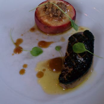 Cinghiale - Foie Gras and Peach with crushed ameretto cookies - Italian Near Me - Baltimore, Maryland Cinghiale - Foie Gras and Peach with crushed ameretto cookies - Italian Near Me - Baltimore, Maryland