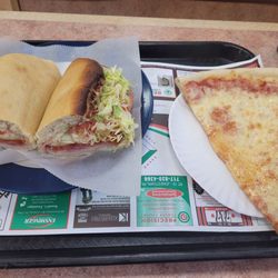 Mannino's Pizza - Spicy Italian and cheese slice