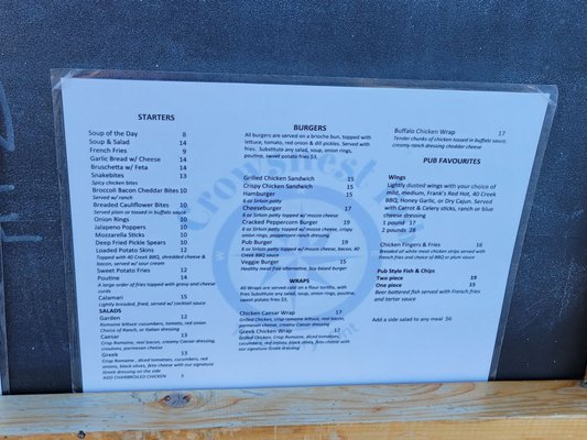 Menu photo 2 The Crowsnest Pub Tobermory, ON Menu photo 2 The Crowsnest Pub Tobermory, ON