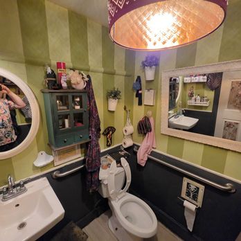 Pane e Vino - Even the restroom is decorated - Italian Near Me - Miami Beach, Florida