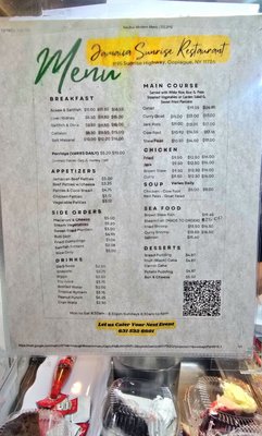 Menu photo 1 Jamaica Sunrise Restaurant Copiague, NY Menu photo 1 Jamaica Sunrise Restaurant Copiague, NY